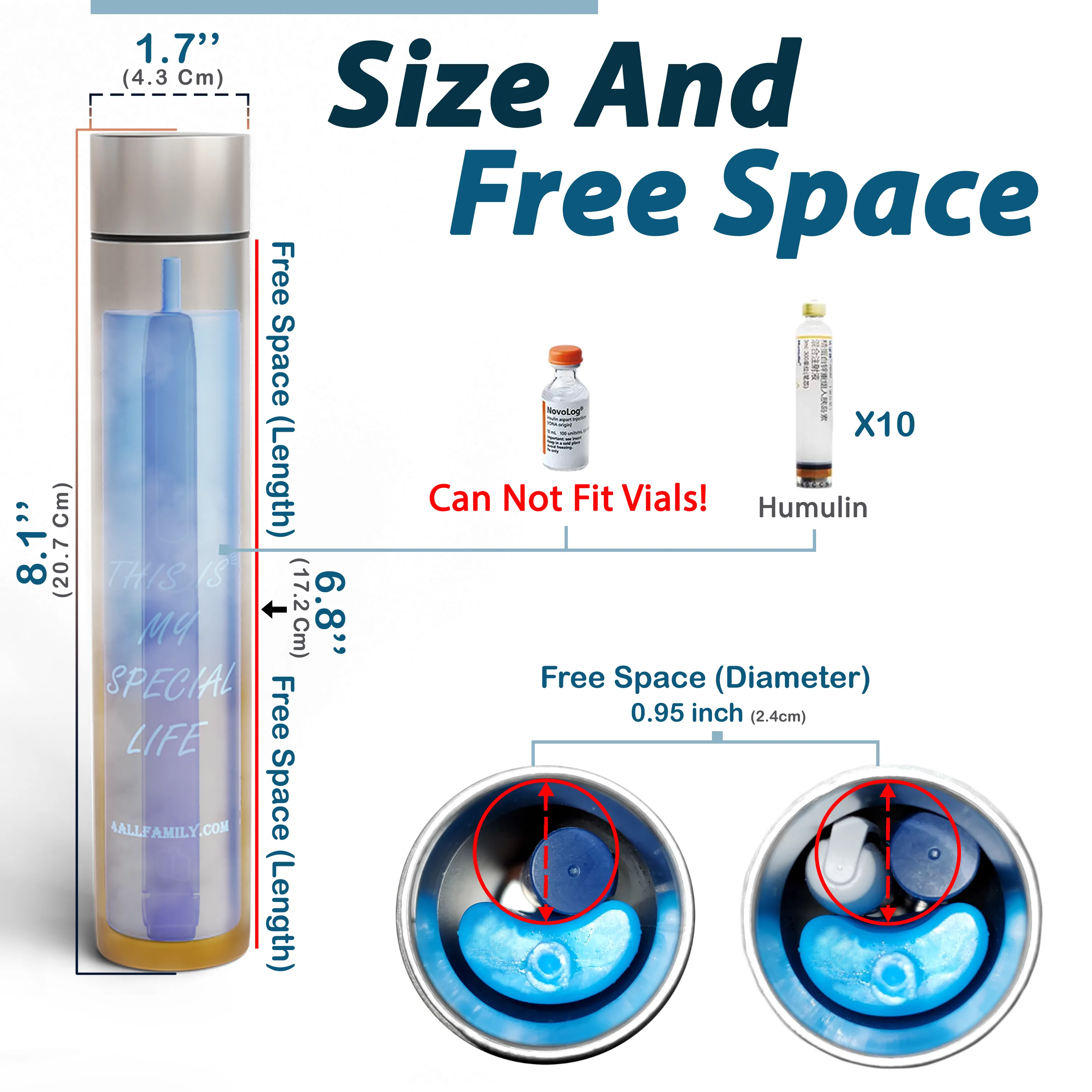 12H Small Insulin Pen Travel Case