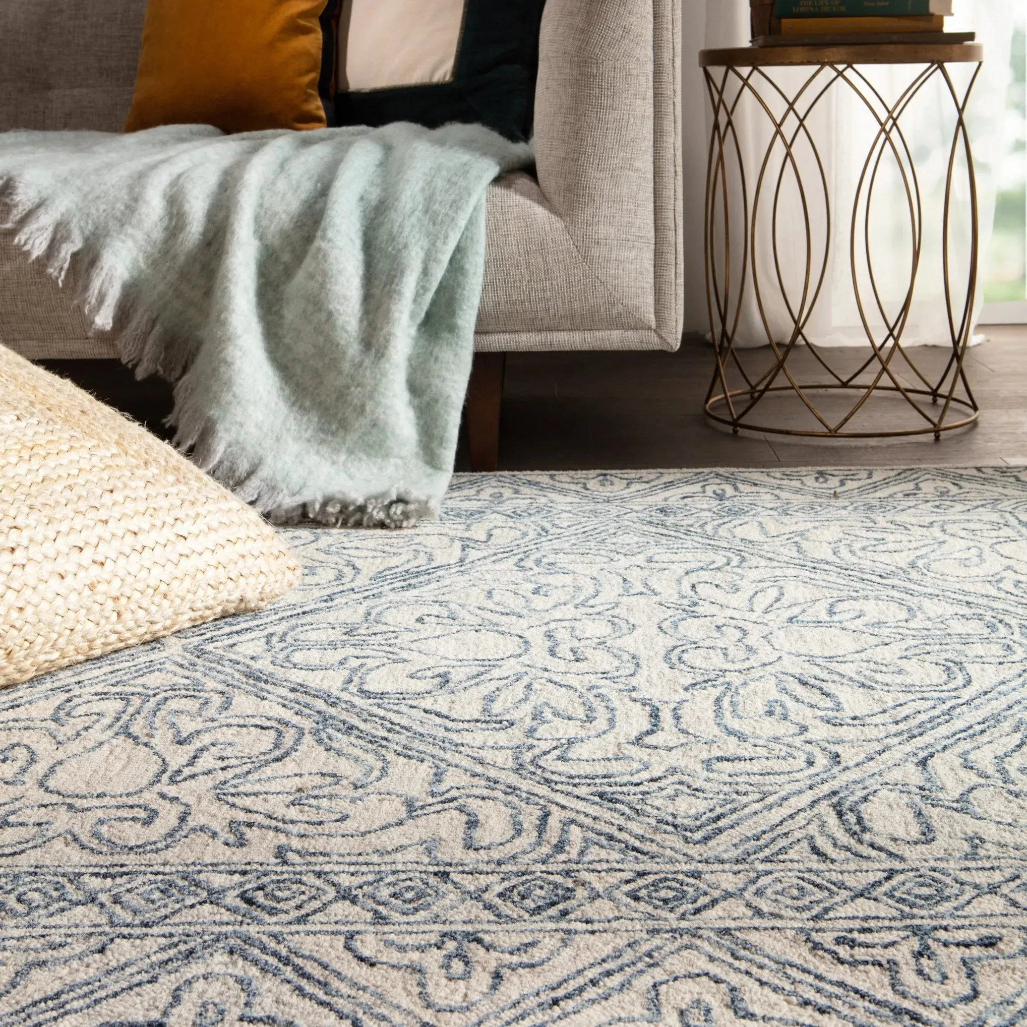 Almira Alr01 Carmen Blue/Light Grey Rug