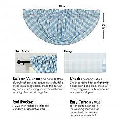 Annie Buffalo Blue Check Balloon Valance 15x60