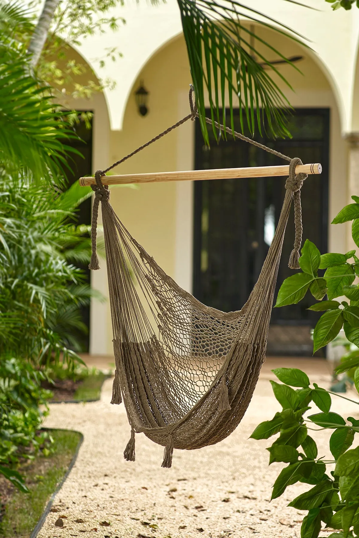 Authentic Mexican Hammock swing chair in our Cedar  catalogue colour