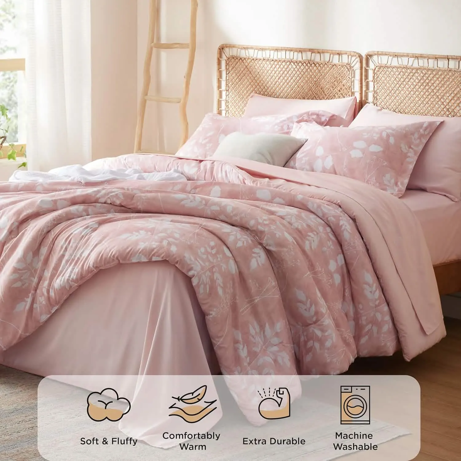 Bedsure Elegant Floral Comforter Sets