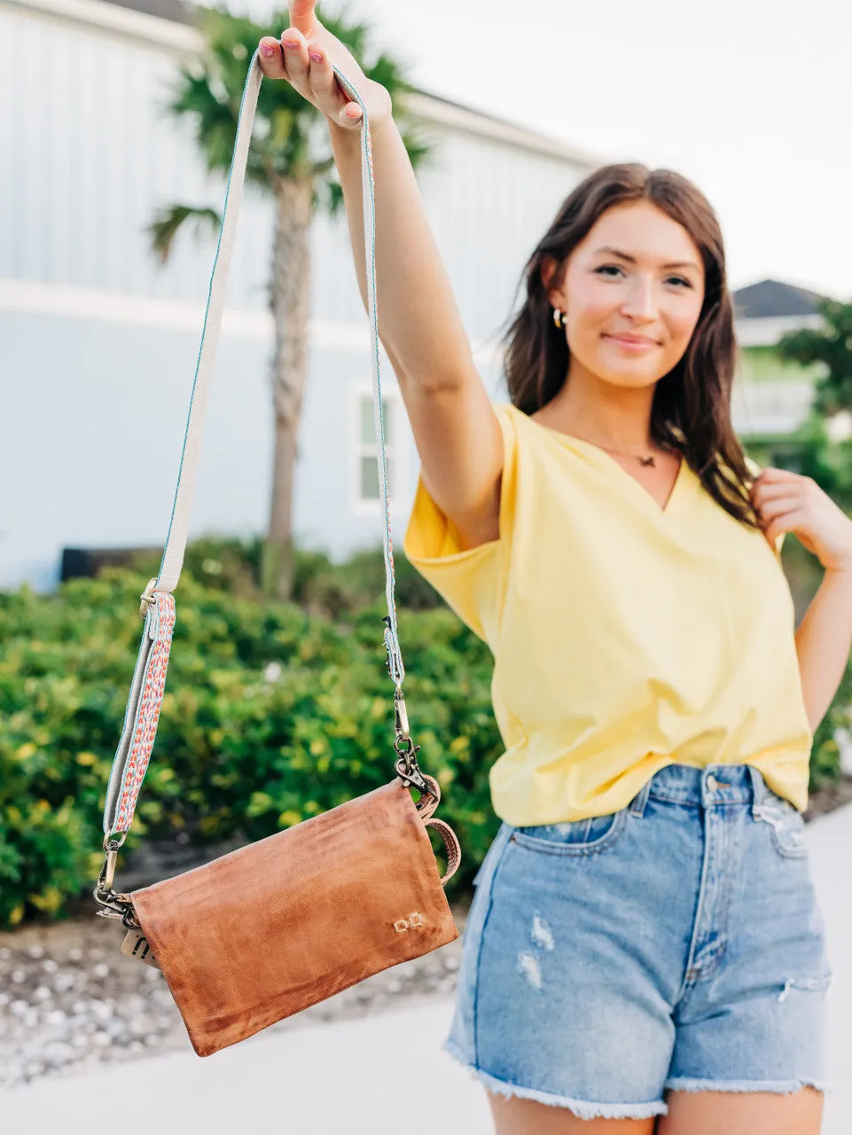 Cadence Tan Rustic Convertible Clutch