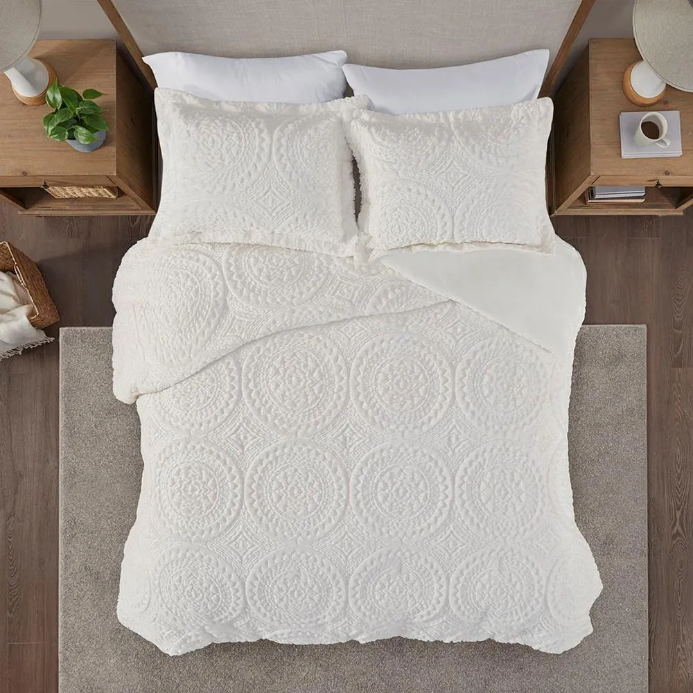 Catania | Polyester Arya Embroidery Fur Duvet Cover Set