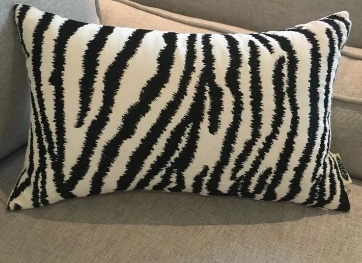 Chenille Zebra Pillow Cover, Decorative Throw Pillow, Modern Sofa Pillows, Decorative Pillows for Car