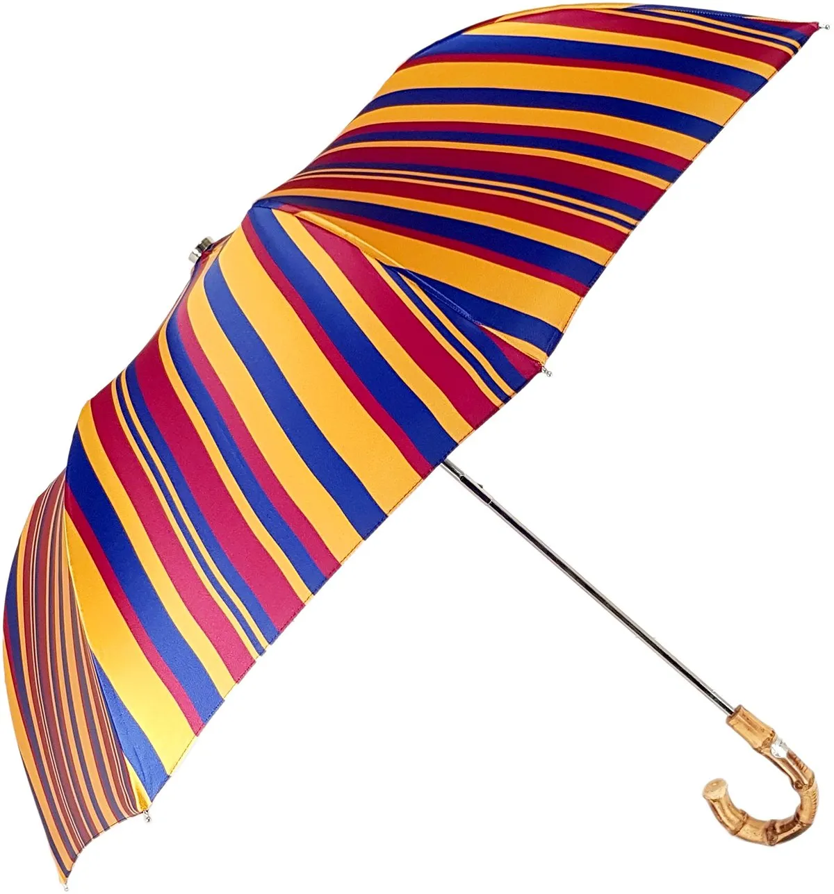 Crafted Multi-Color Striped Folding Umbrella