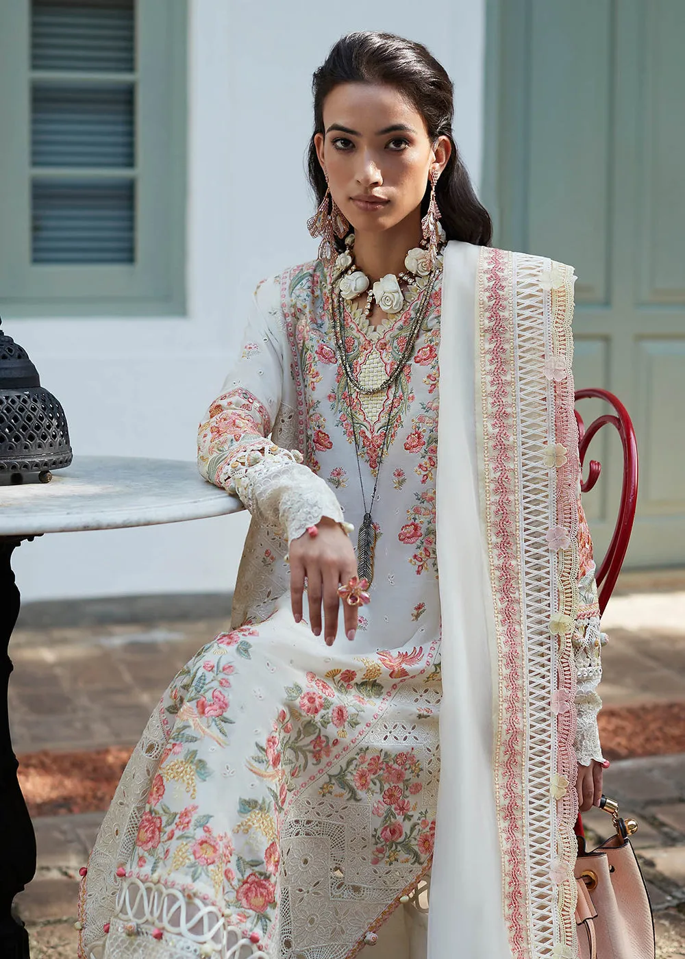 Cream Lawn Suit - Elan - Luxury Lawn '23 - NYSA-EL23-02B