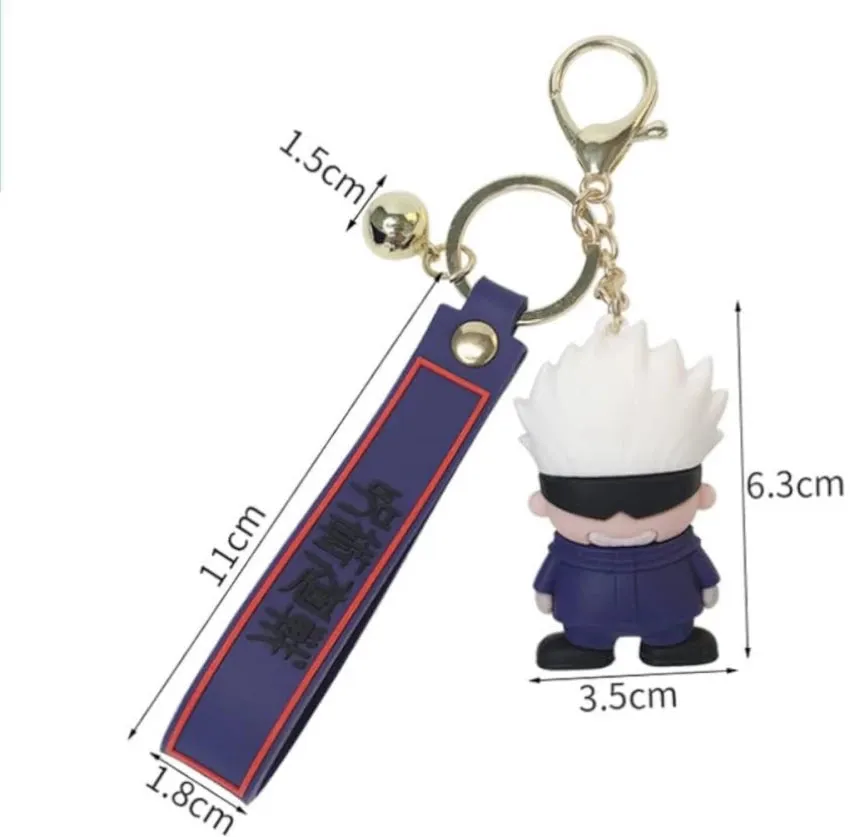 Cute 3D Gojo Silicone Lanyard Keychain | Durable | Stylish