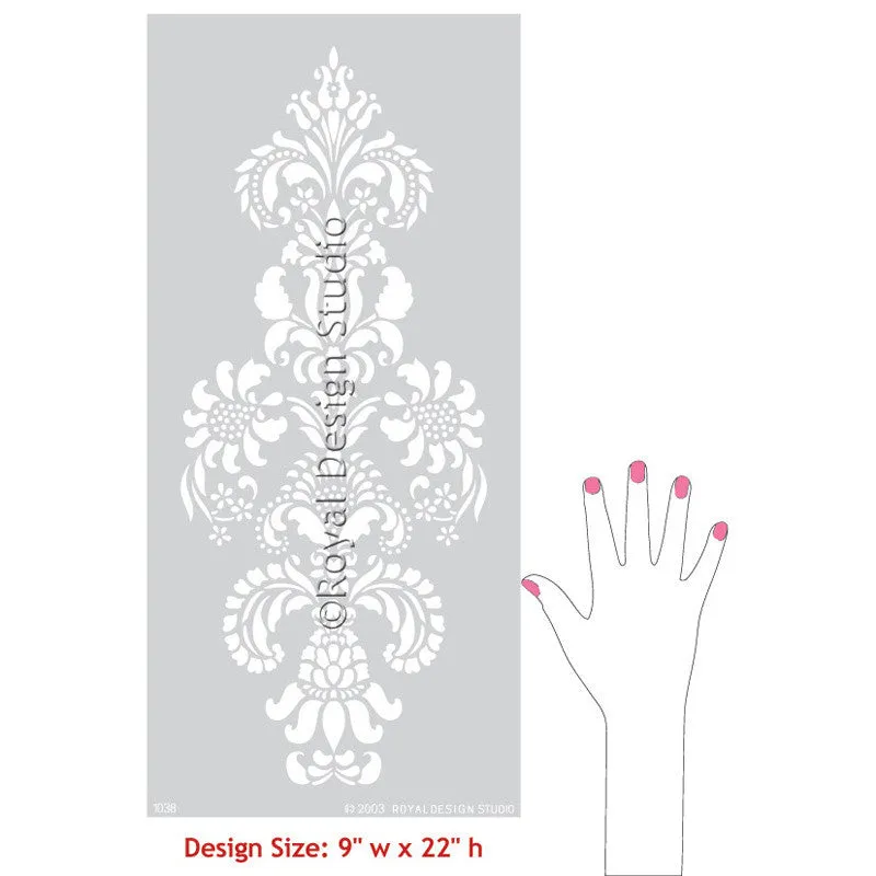Delicate Floral Panel B Stencil