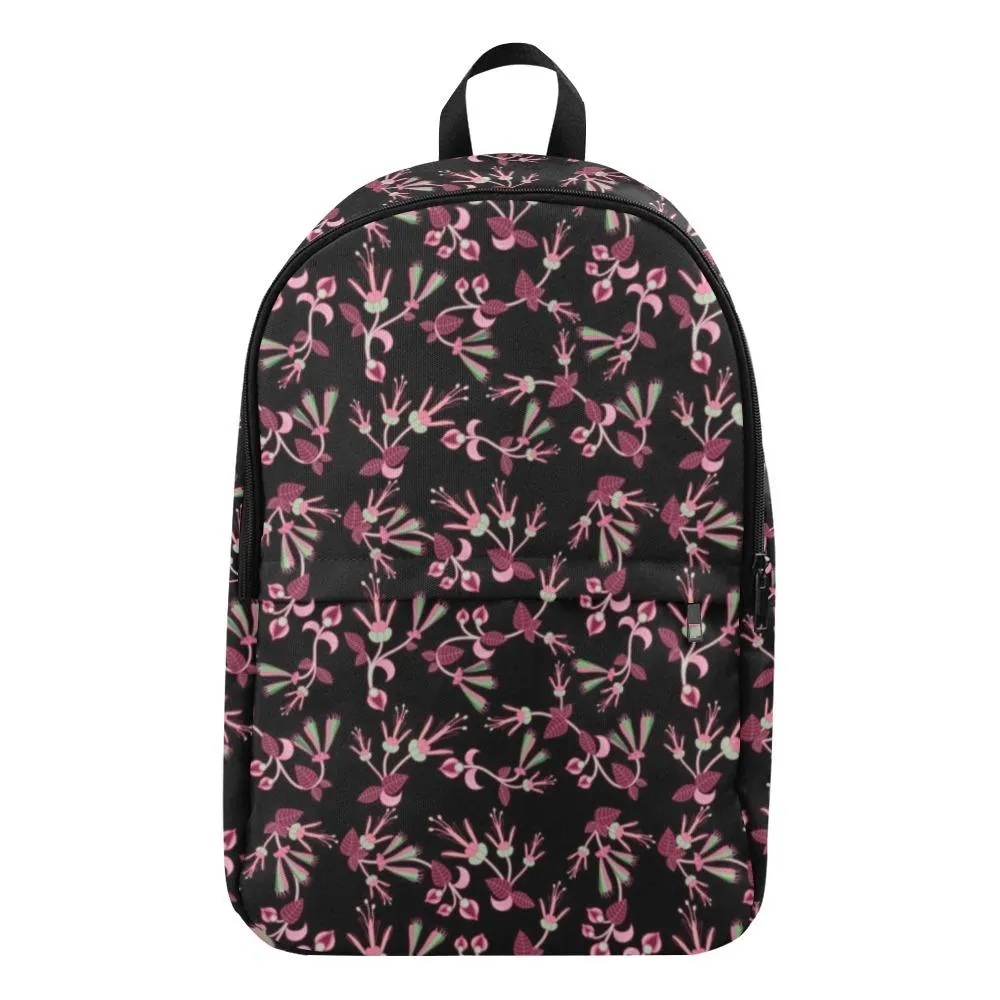 Floral Green Black Backpack for Adult