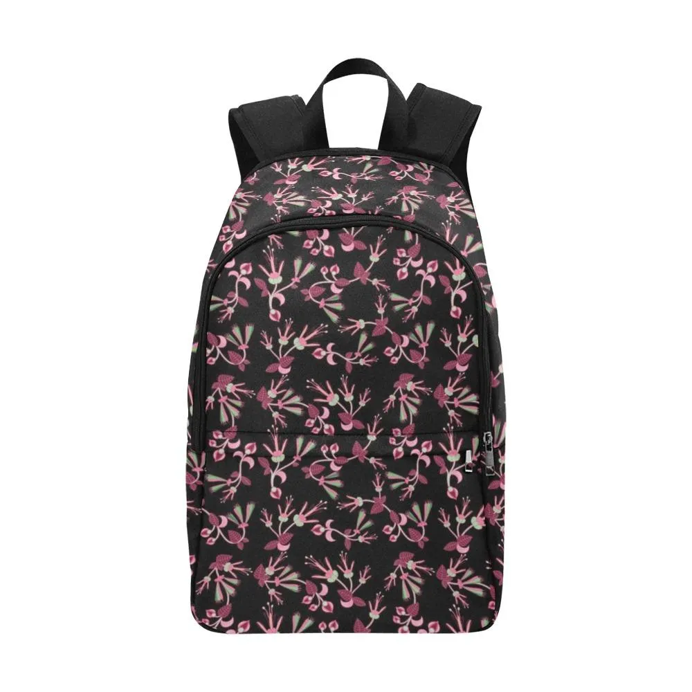 Floral Green Black Backpack for Adult