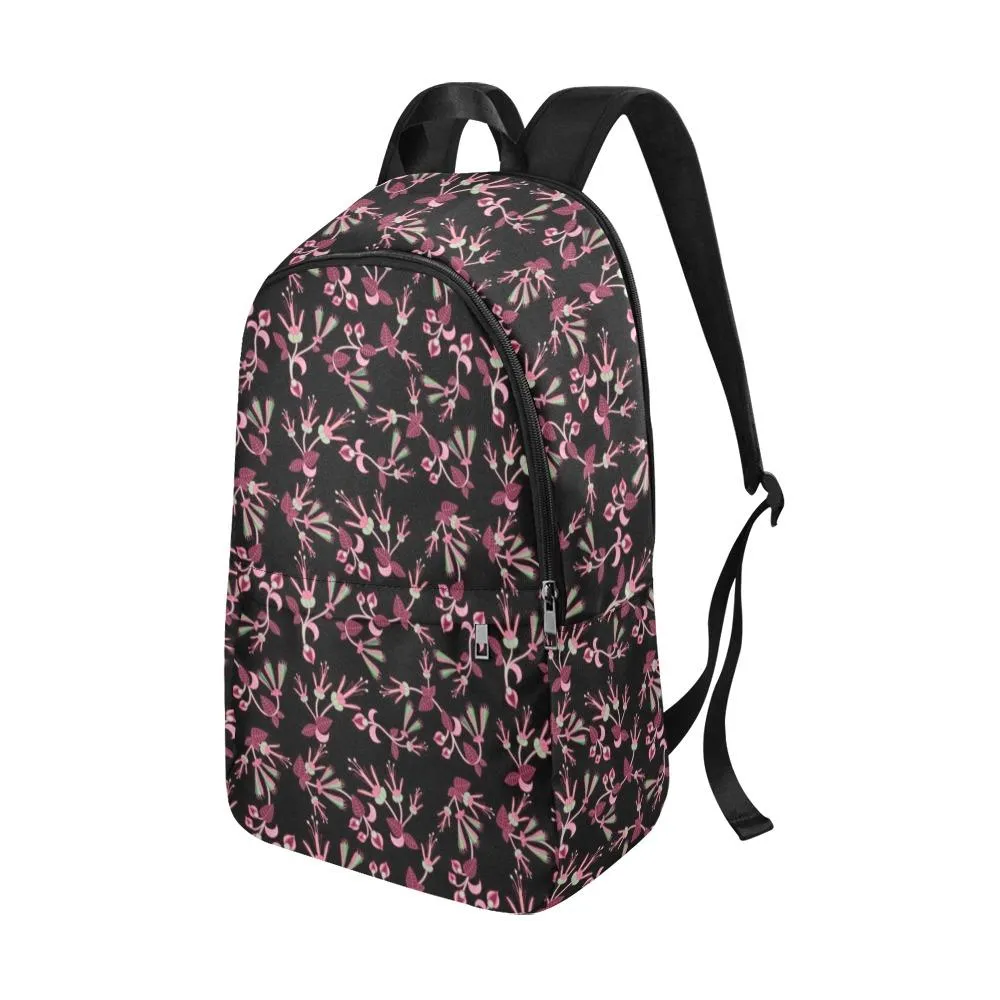 Floral Green Black Backpack for Adult