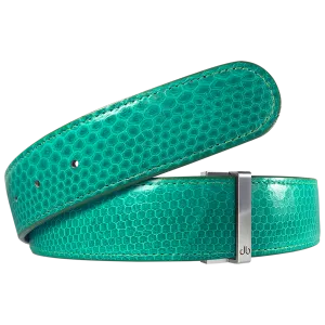 Green Snakeskin Leather Belt