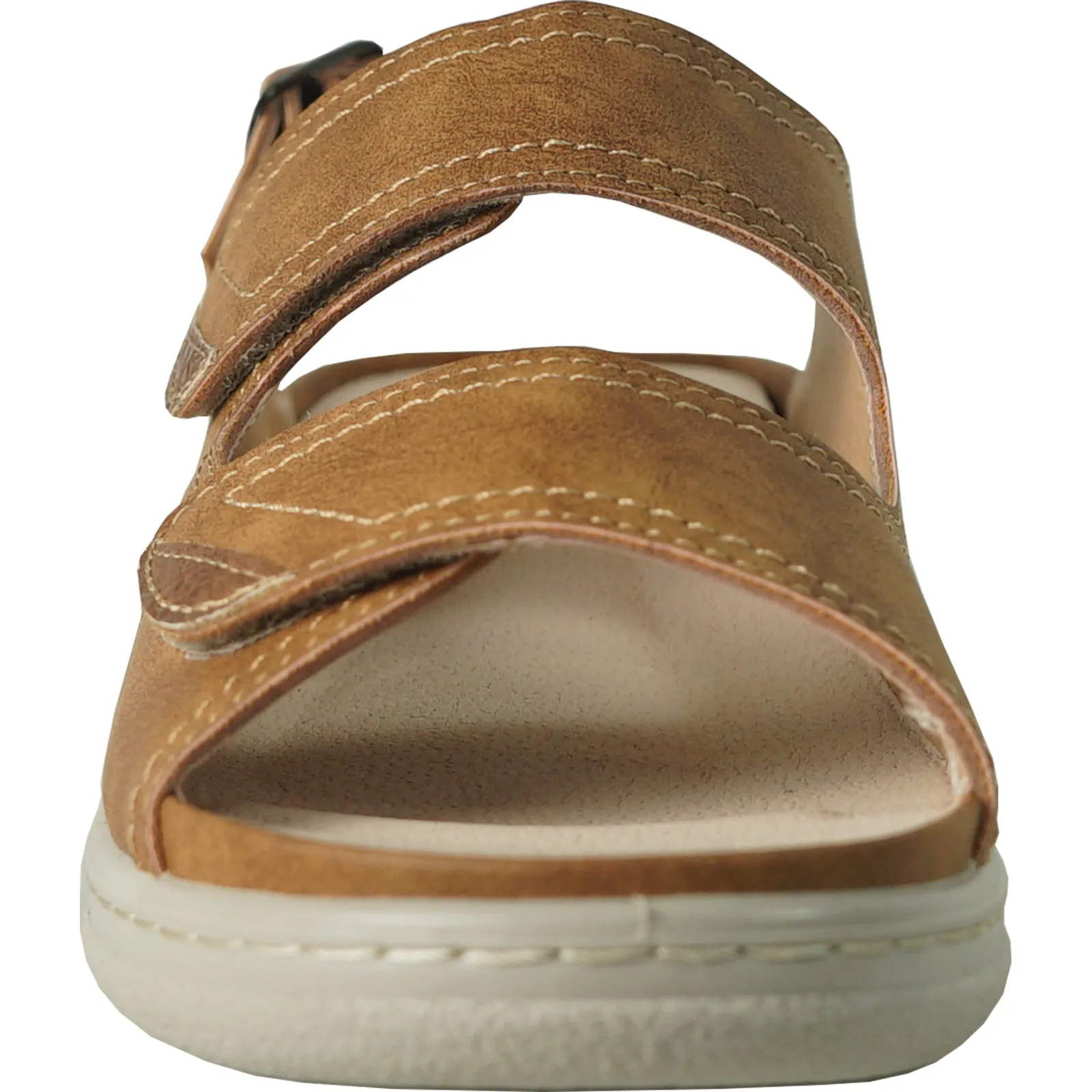 KOZI Women Comfort Casual Sandal OY3102 Wedge Sandal Camel – Replaceable Orthopedic Footbed