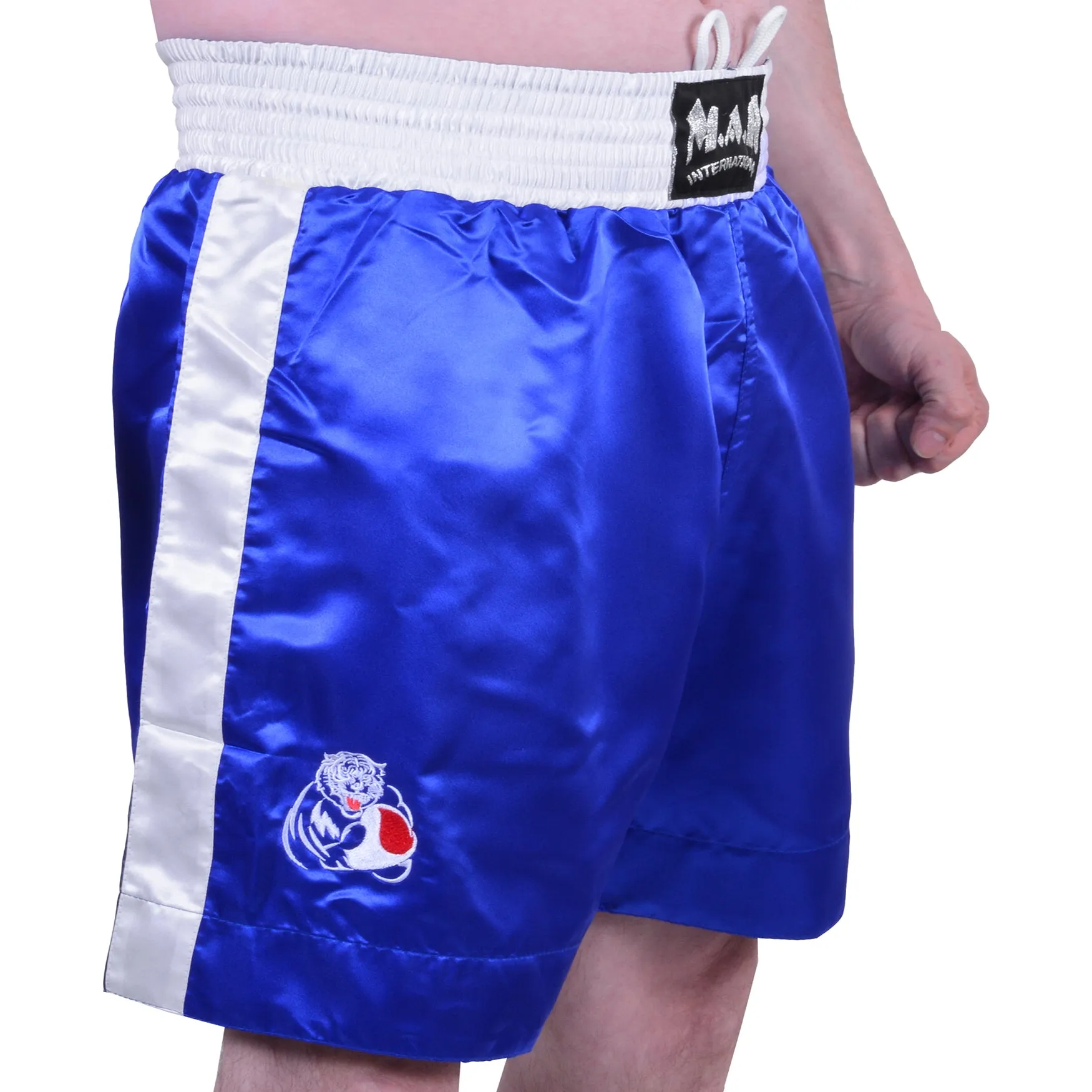 MAR-103B | Blue & White Boxing Shorts