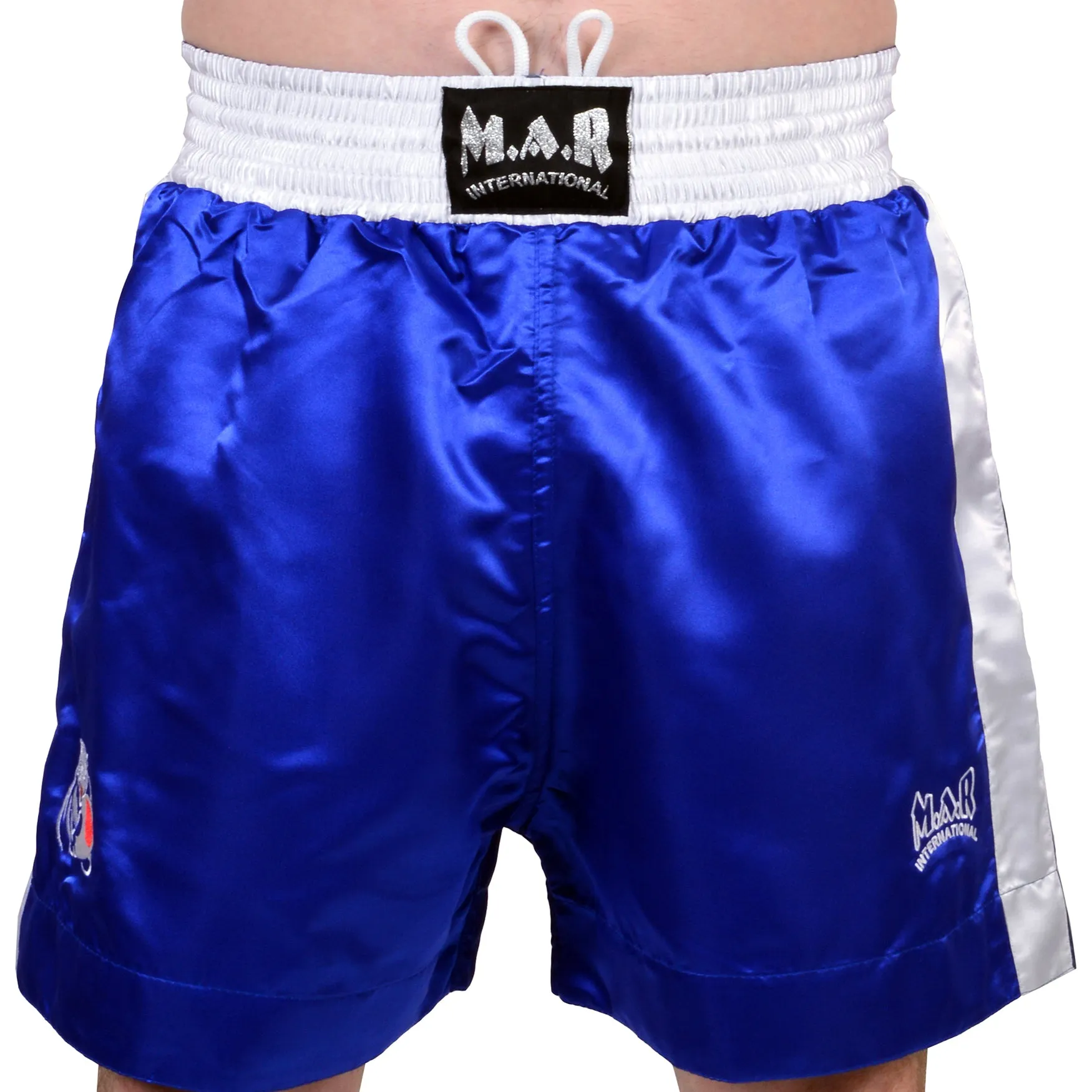 MAR-103B | Blue & White Boxing Shorts