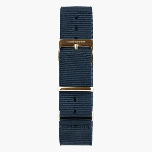 Navy Blue Nylon Strap - Rose Gold - 40mm/42mm
