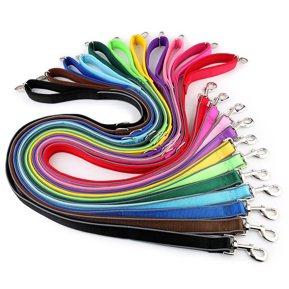 (NEW DESIGN) Super Premium - Nylon & Padded Neoprene with Safety Reflection Strips Dog Collars