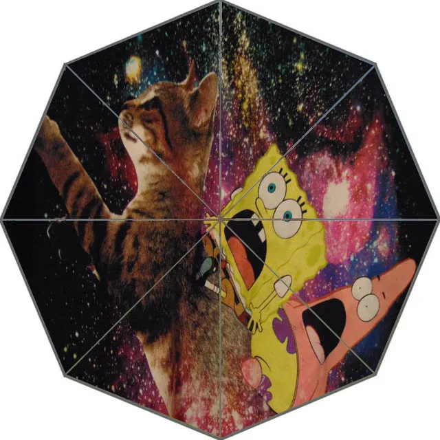 Nice Cartoon Kitten Cat Umbrella Custom Sunny and Rainy Umbrella Design Portable Fashion Stylish Useful Umbrellas Good Gift