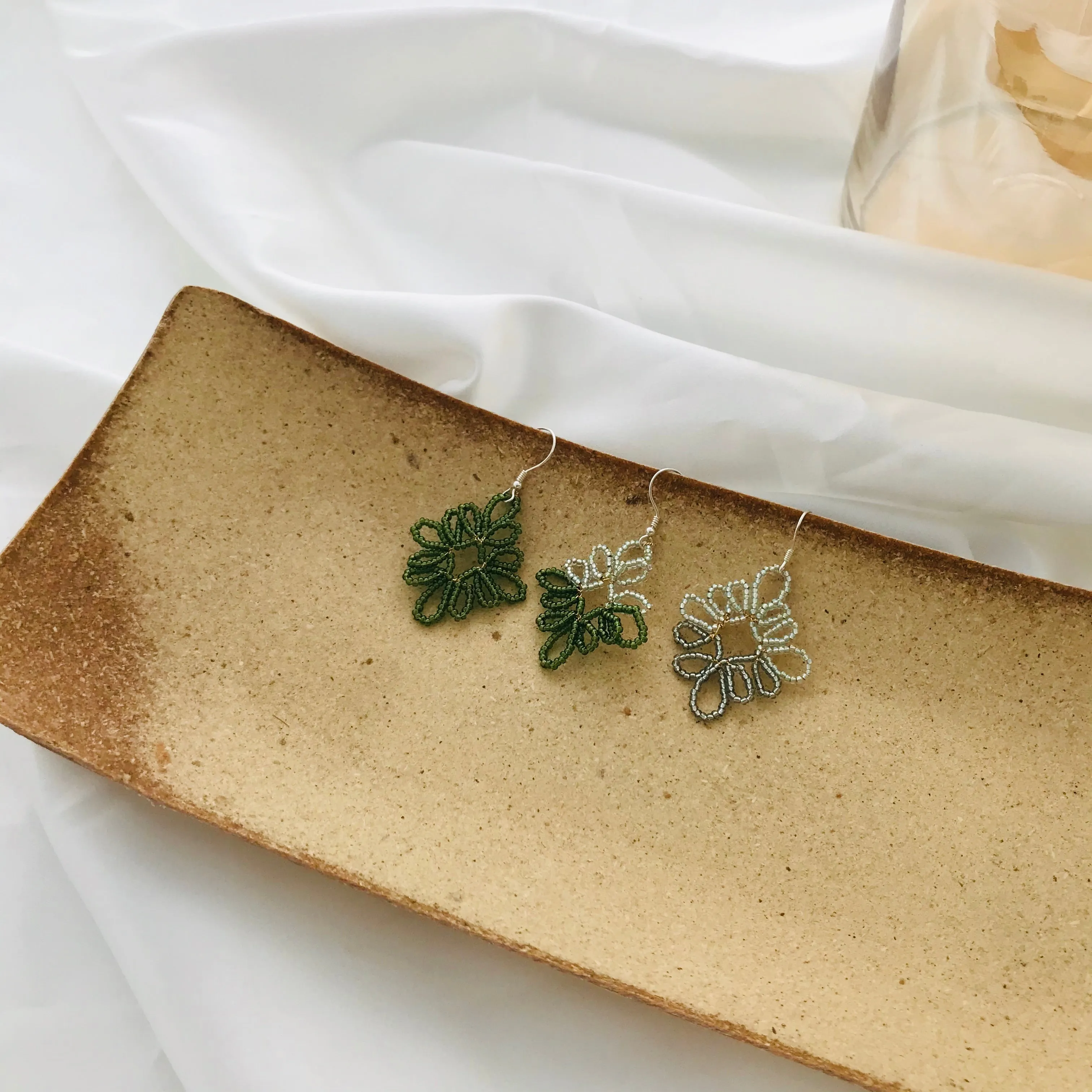 "Secret Garden" Beaded Floral Earrings