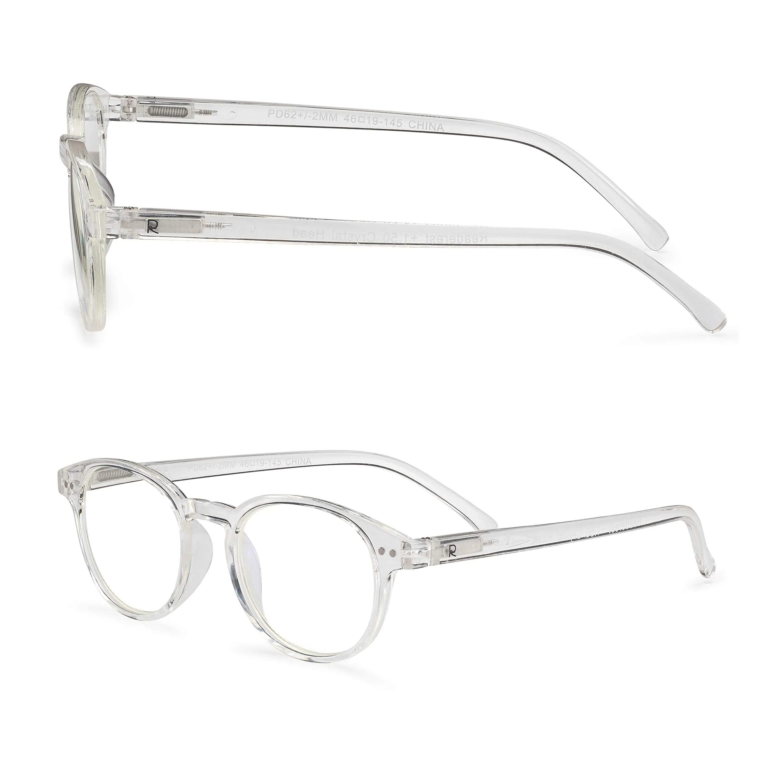 Round-Blue-Light-Blocking-Reading-Glasses-Clear-Zero-Magnification-Computer-Glasses