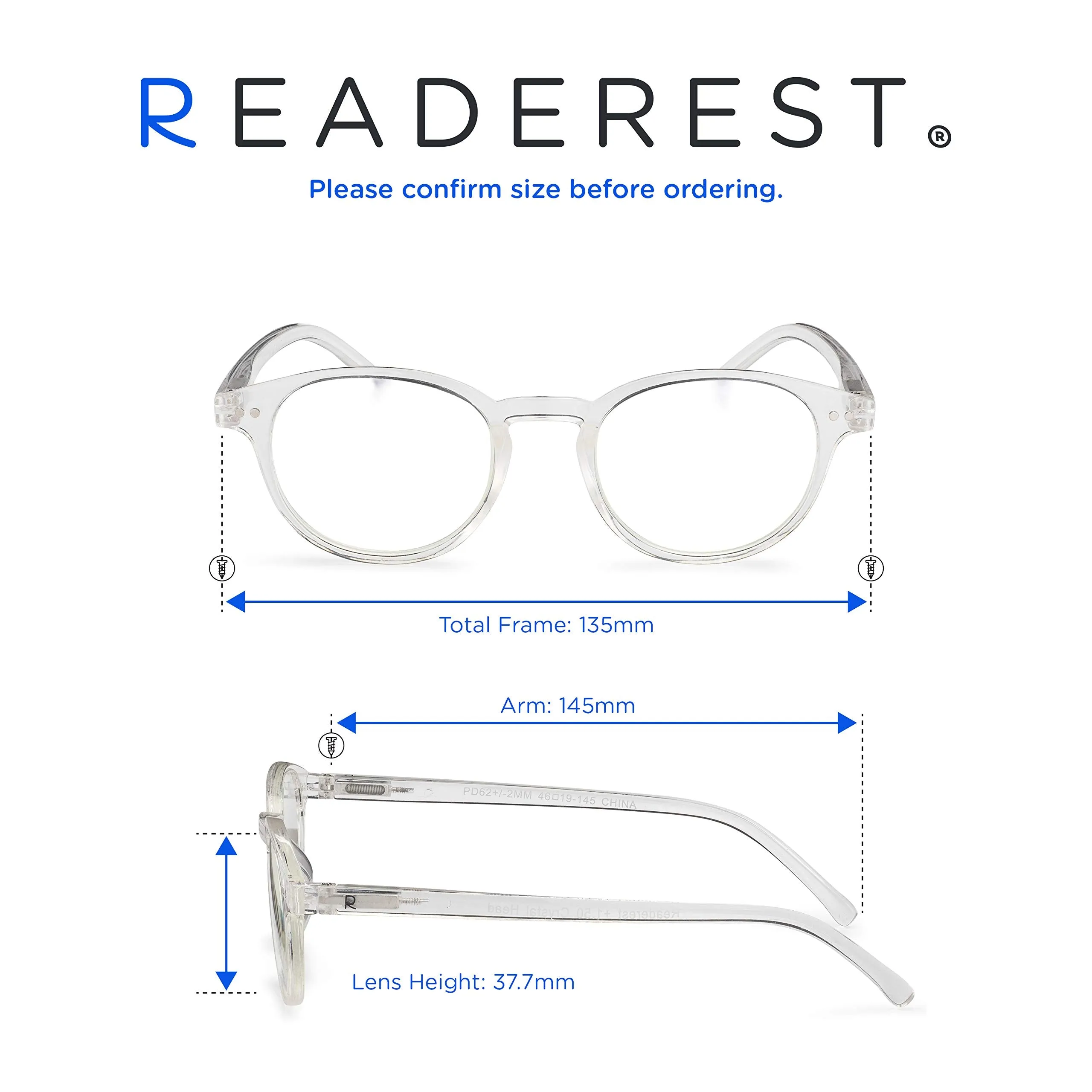Round-Blue-Light-Blocking-Reading-Glasses-Clear-Zero-Magnification-Computer-Glasses