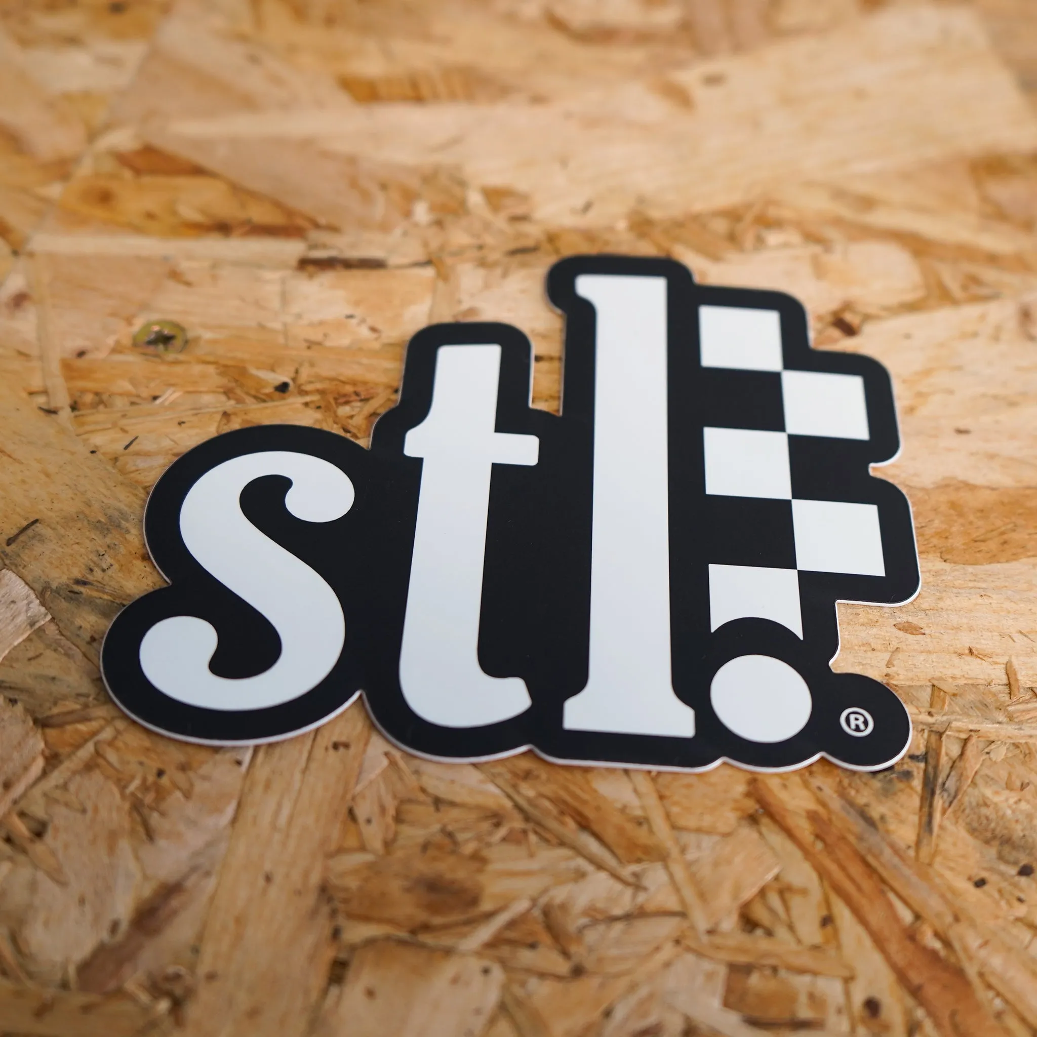 STL White/Black Slap Sticker