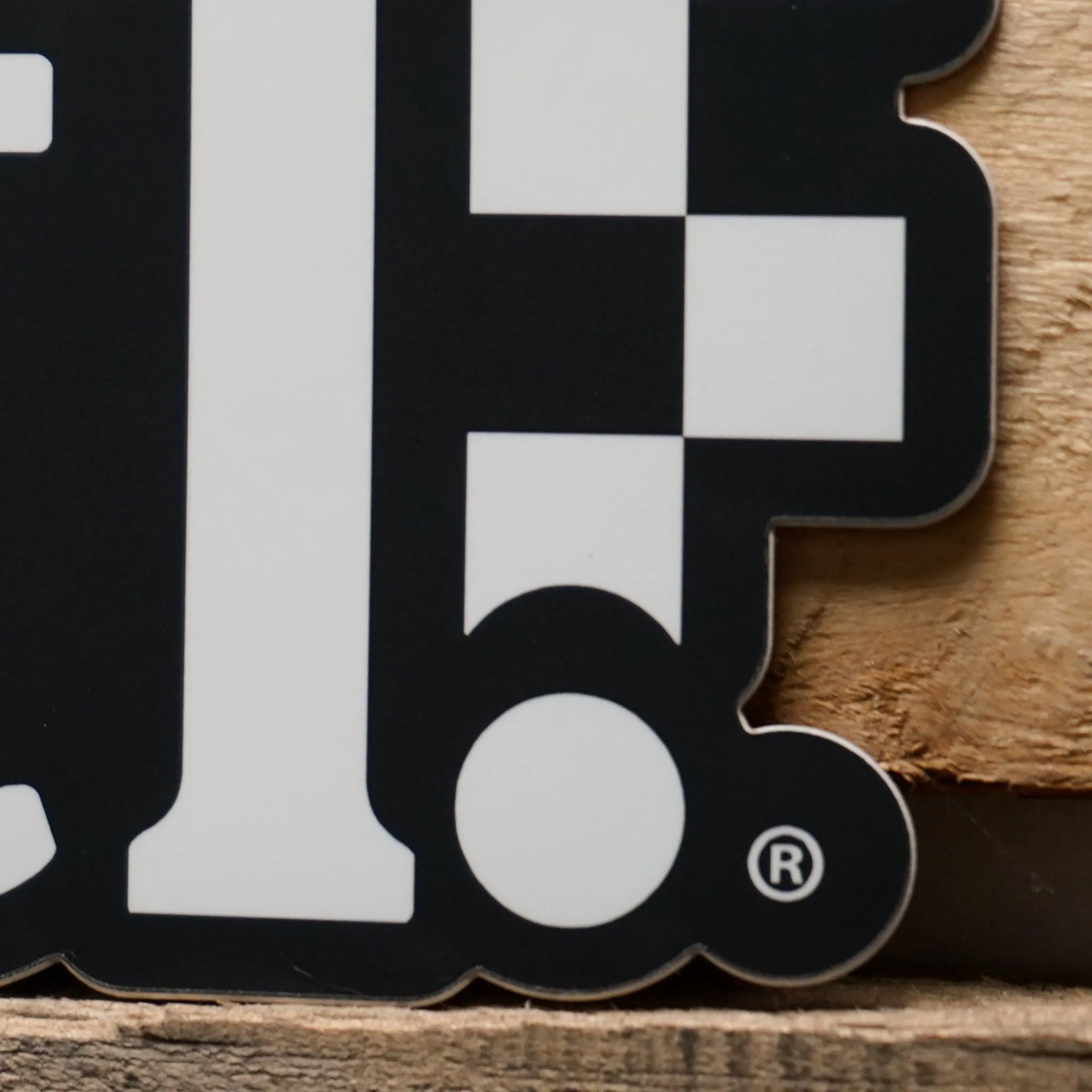 STL White/Black Slap Sticker