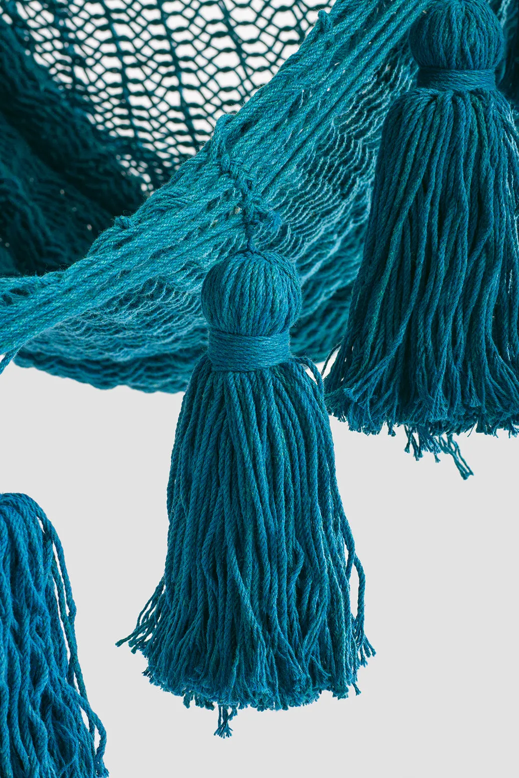 Teal Cotton Mexican Hammock swing from Mexico, "Teal Swing Chair"