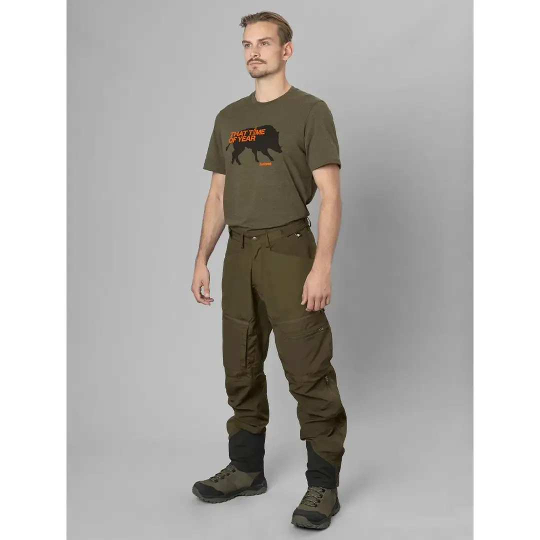 That Time T-Shirt - Pine Green Melange by Seeland