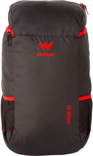 Wildcraft Creek 35l Black Camping Backpack, CREEK35BLK