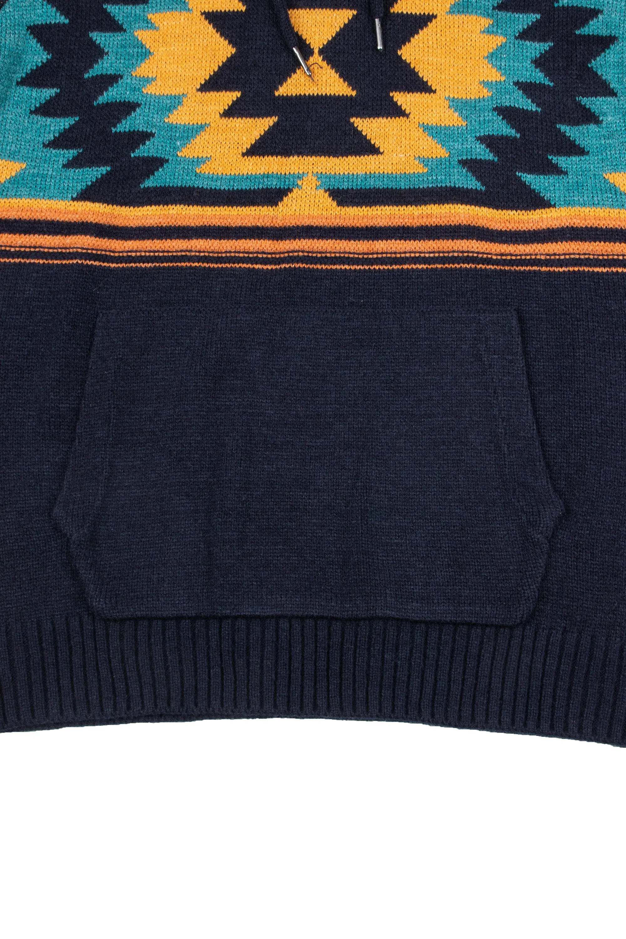 X RAY Men's Aztec Hooded Sweater Blue